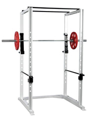 EQUIPMENT WIDE POWER RACK WHT FRAME/BLK FABRIC