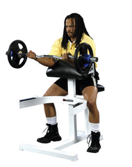 EQUIPMENT PREACHER CURL WHT FRAME/BLK FABRIC