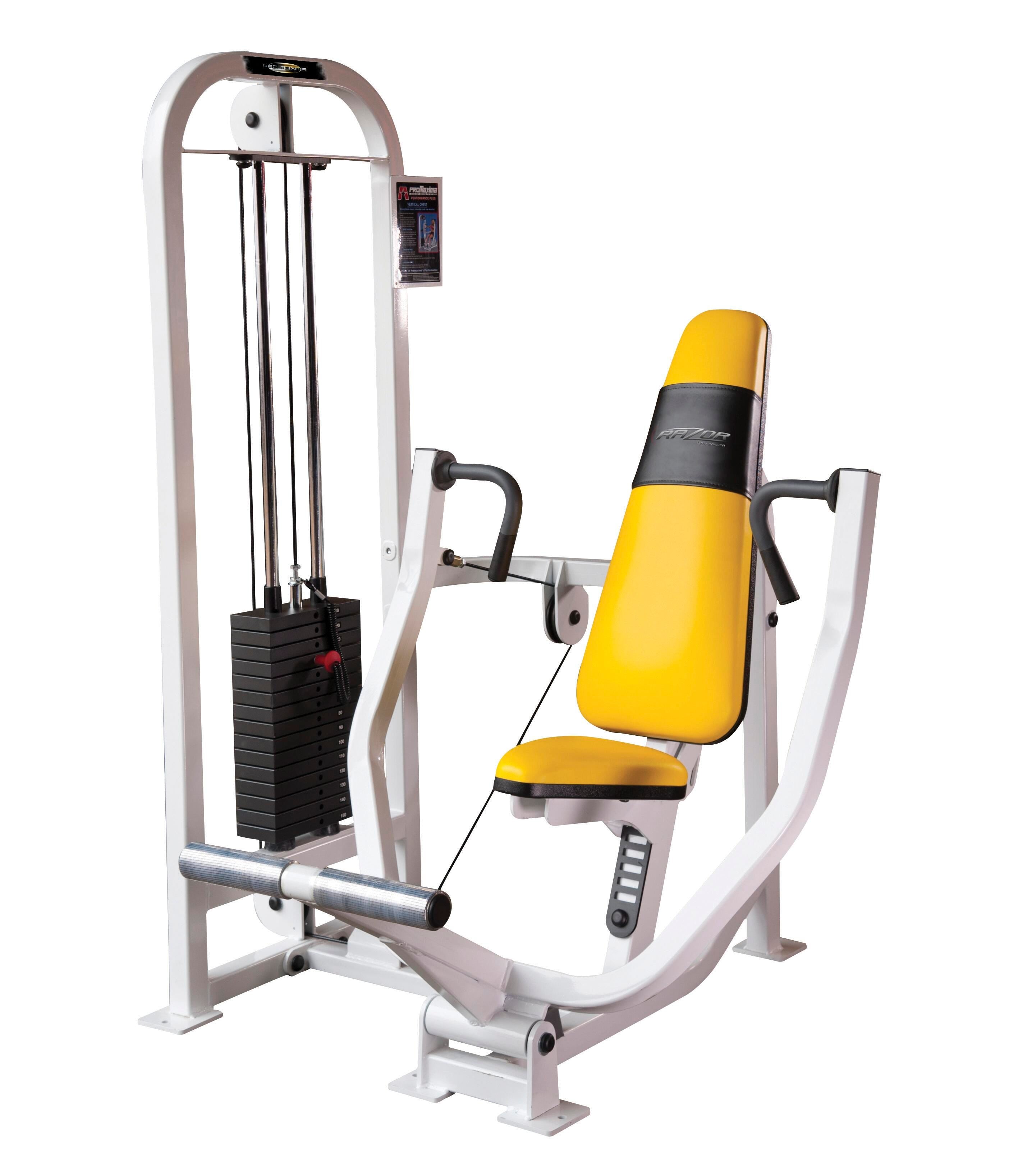 EQUIPMENT FIT YOUTH CHEST PRESS WHT FRAME/BLK FABRIC