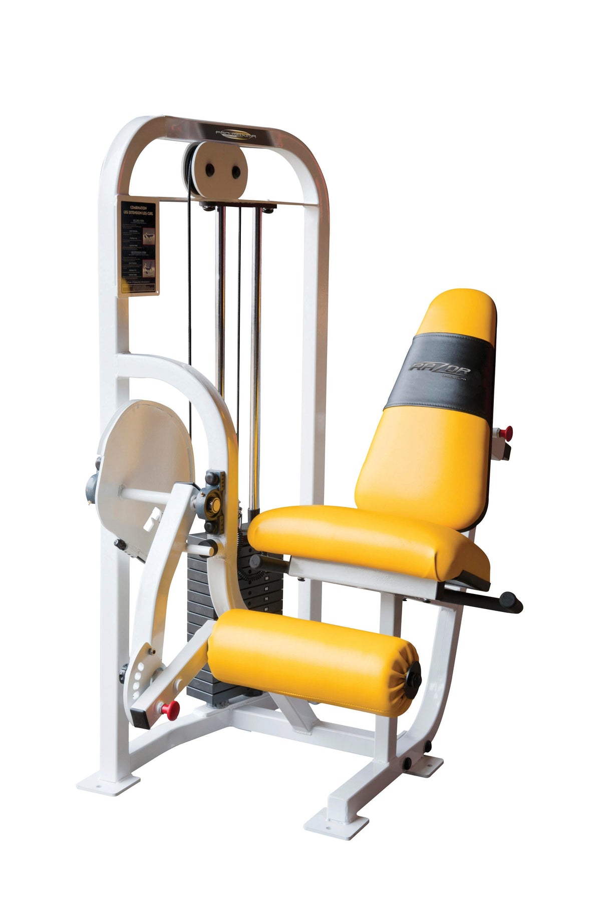 EQUIPMENT FIT YOUTH KNEE EXTENSION WHT FRAME/BLK FABRIC