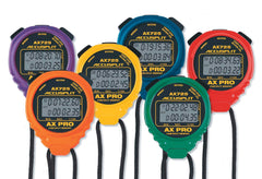 STOPWATCH ACCUSPLIT 16-MEMORY AX725-XBX6R RAINBOW SET OF 6