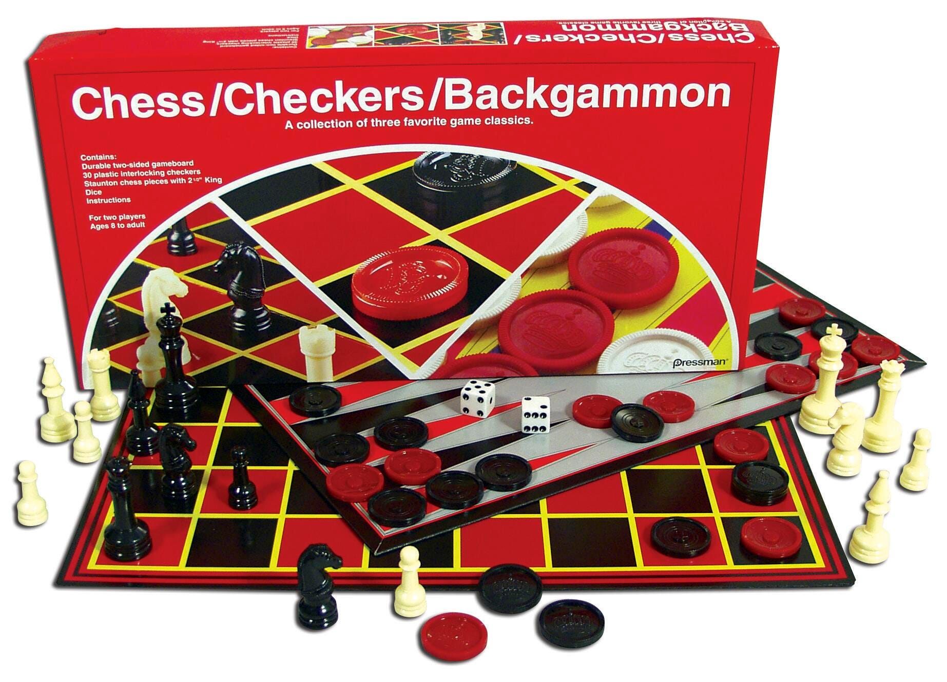 GAME CHESS / CHECKERS / BACKGAMMON SET