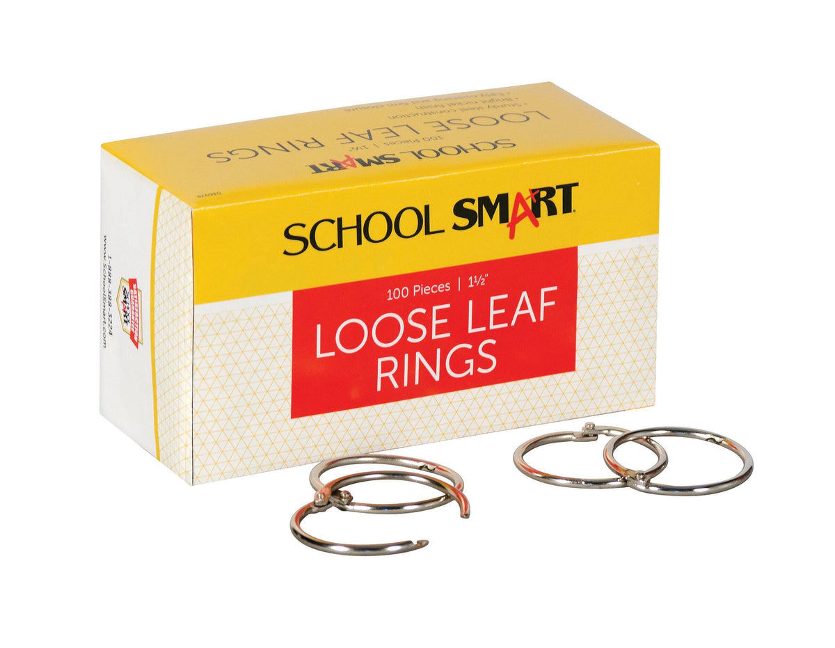 RING BOOK NCKL 1.5 IN PACK OF 100 - SCHOOL SMART