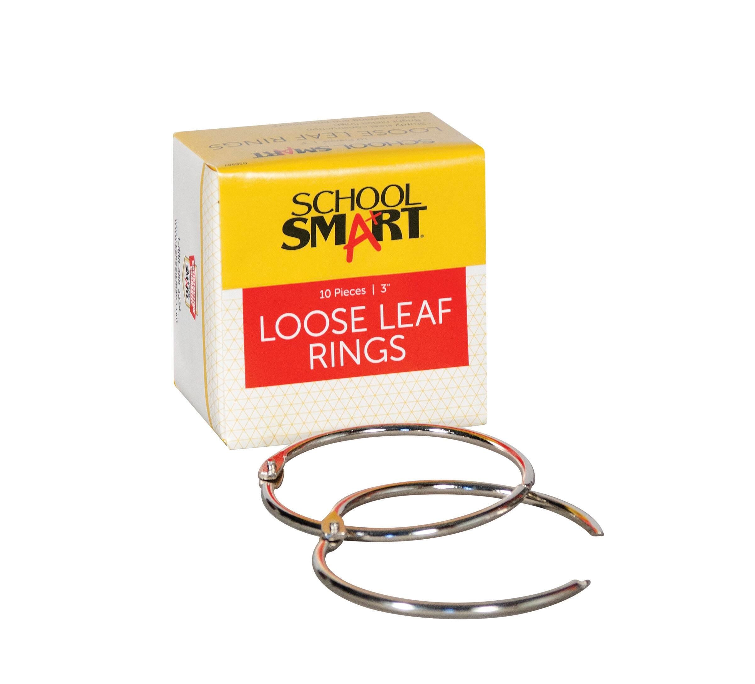 RING LOOSELEAF NCKL PLATE 3IN SCHOOL SMART PACK OF 10