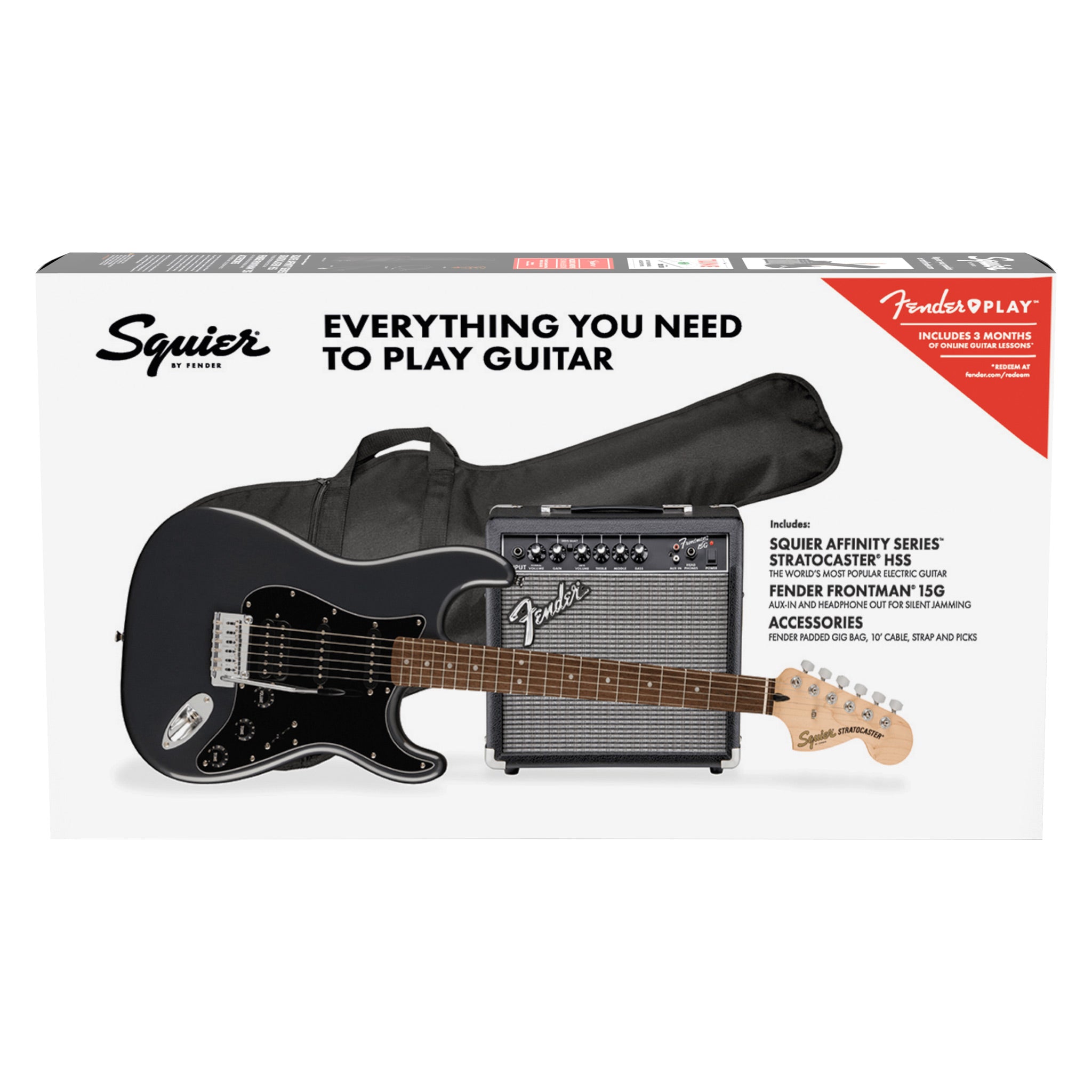 Fender Squier Affinity Series Stratocaster HSS pack - Charcoal Frost Metallic