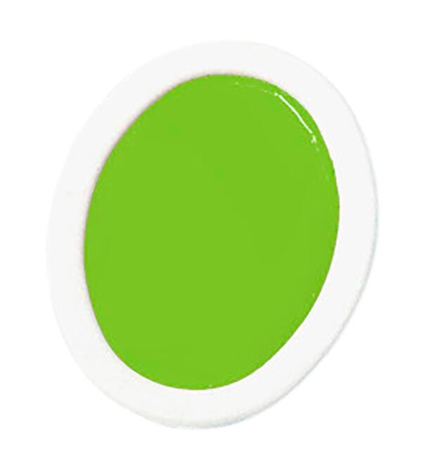 PAINT WATERCOLOR PRANG WATERCOLOR OVAL PAN YELLOW GREEN REFILL TWO STRIPS OF 6