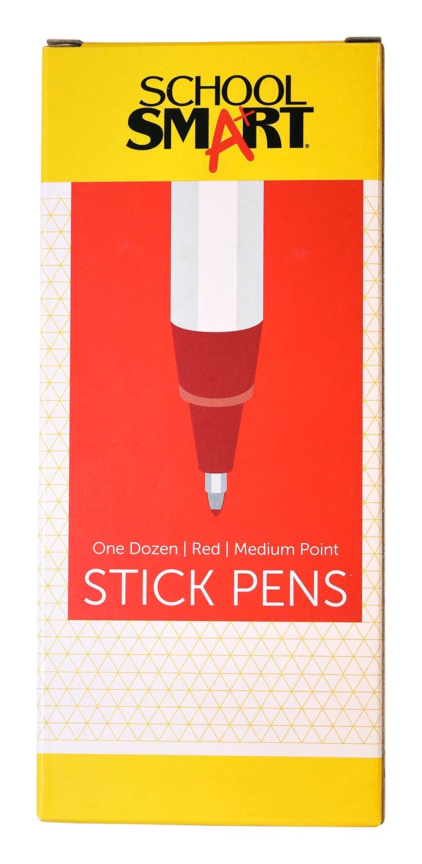 PEN MED BALLPOINT RED SCHOOL SMART PACK OF 12
