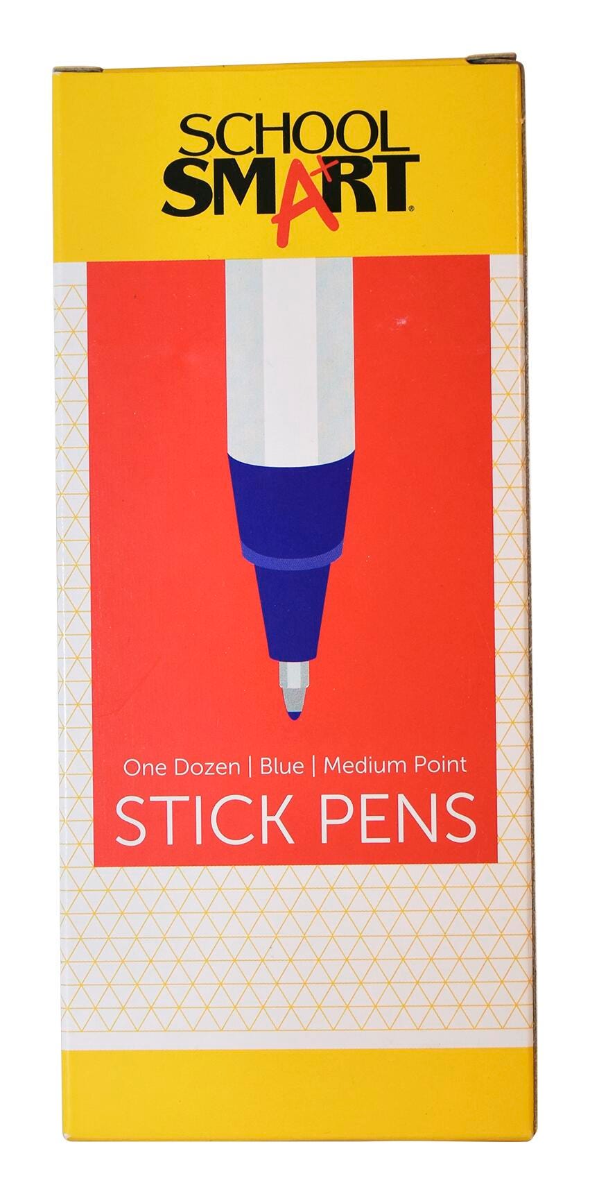 PEN MED BALLPOINT BLUE P/12 SCHOOL SMART