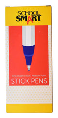 PEN MED BALLPOINT BLUE P/12 SCHOOL SMART