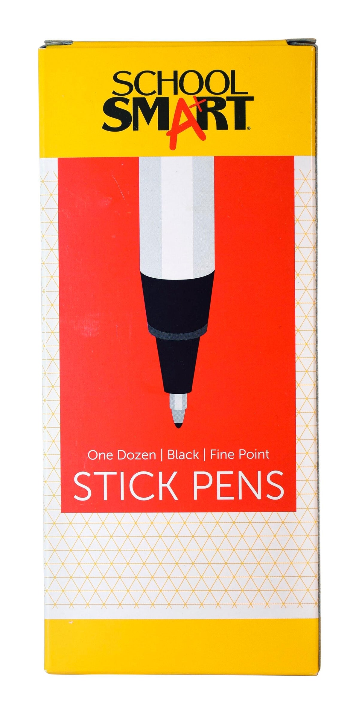 PEN FINE BALLPOINT BLACK SCHOOL SMART PACK OF 12