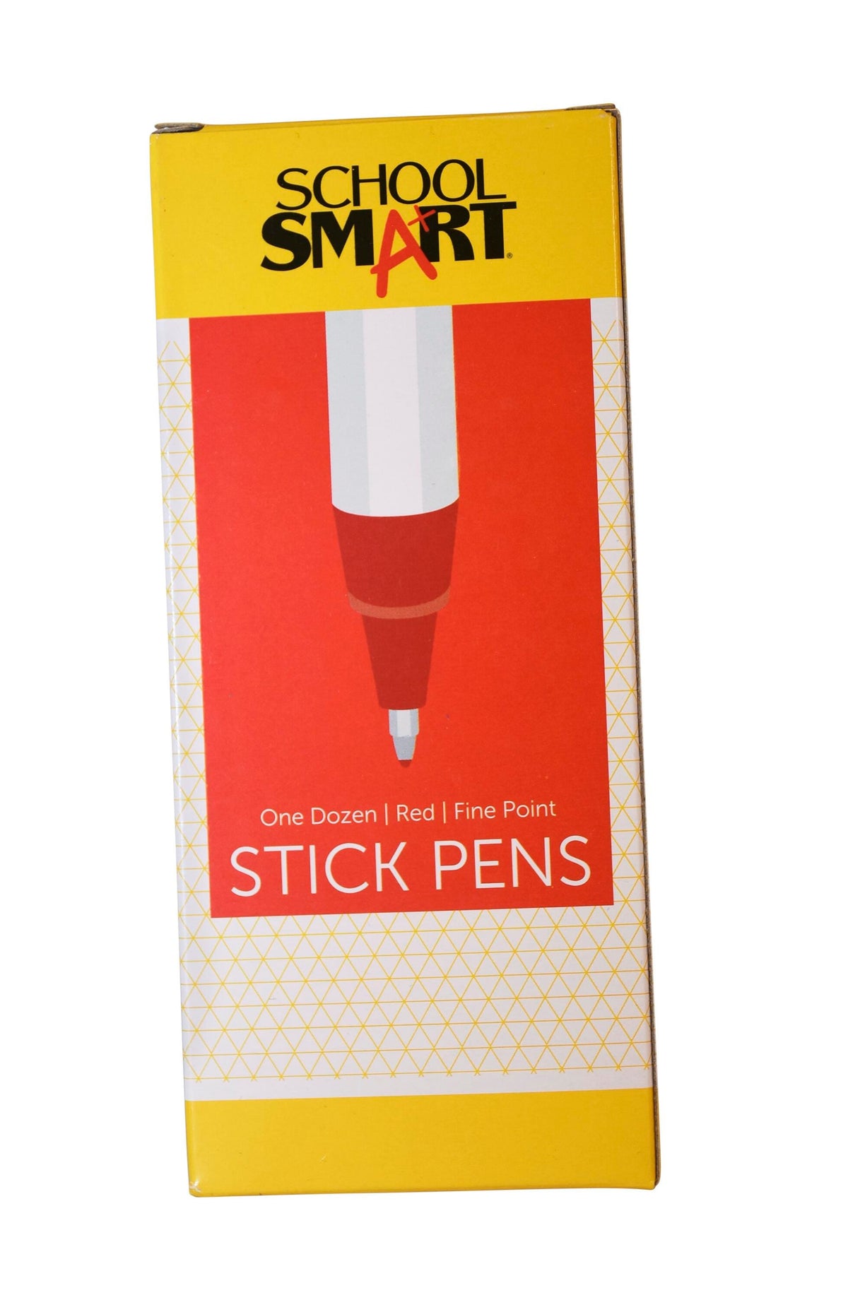 PEN FINE BALLPOINT RED P/12 SCHOOL SMART