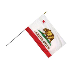 FLAG - ANNIN HANDHELD CALIFORNIA STATE FLAG W/ STAFF - 16 X 24 IN - PACK OF 5 - EACH