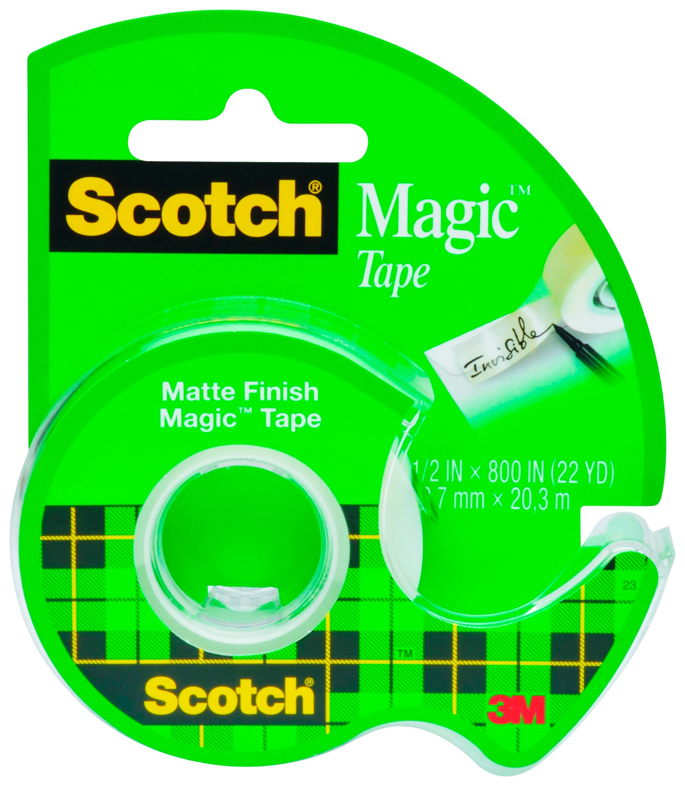 TAPE MAGIC 0.50 IN X 800 IN W/DISPENSER