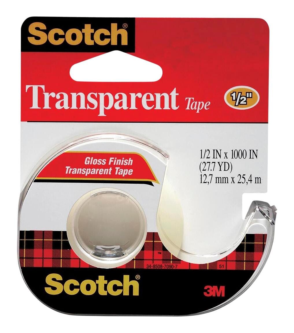 TAPE SCOTCH 174 W/DISPENSER 1/2 X 1000 IN