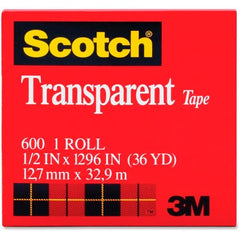 TAPE SCOTCH 600 1 CORE 0.50 IN X 1296 IN
