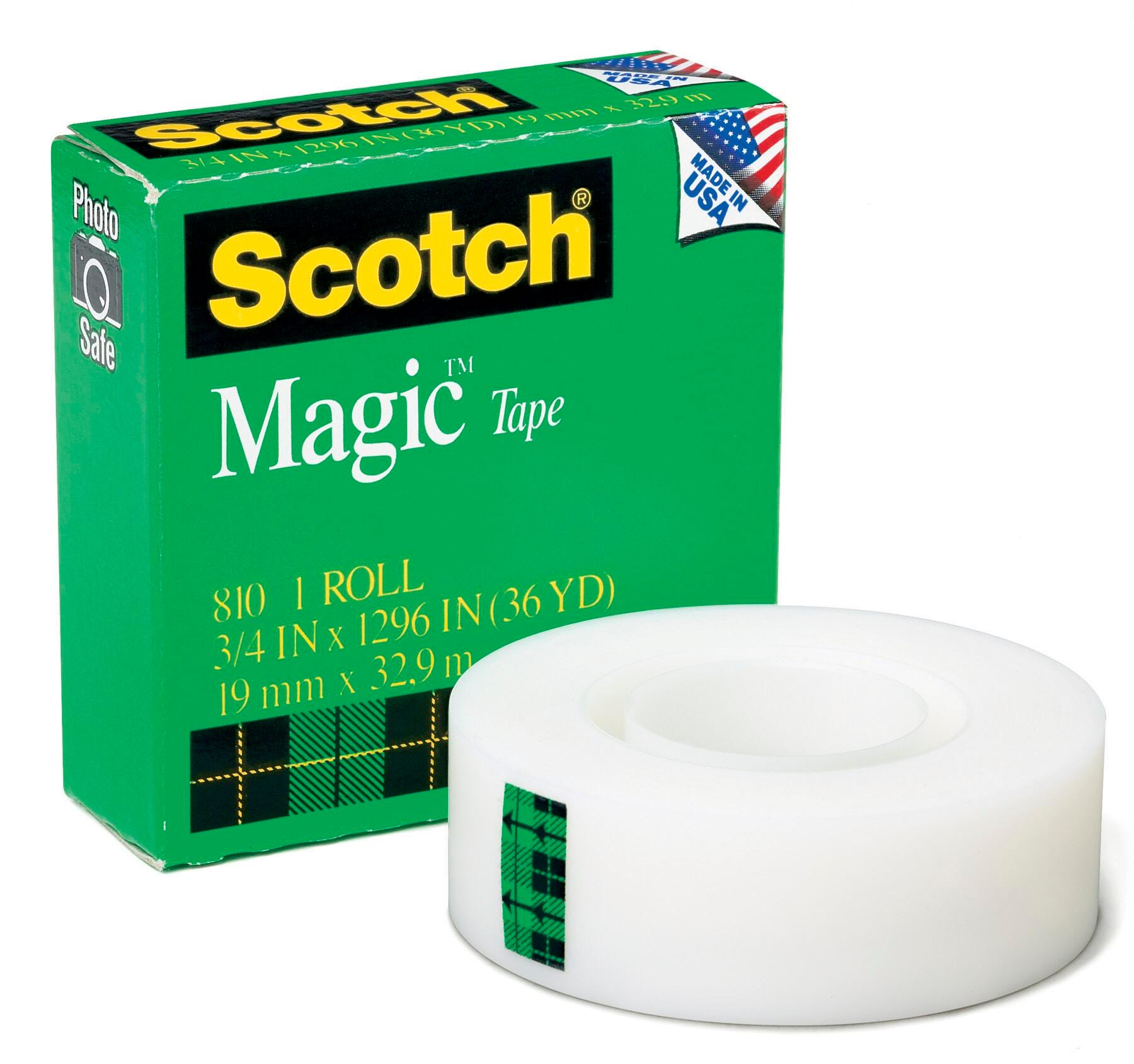 TAPE SCOTCH 810 MAGIC 1 CORE 0.75 IN X 1296 IN - EACH