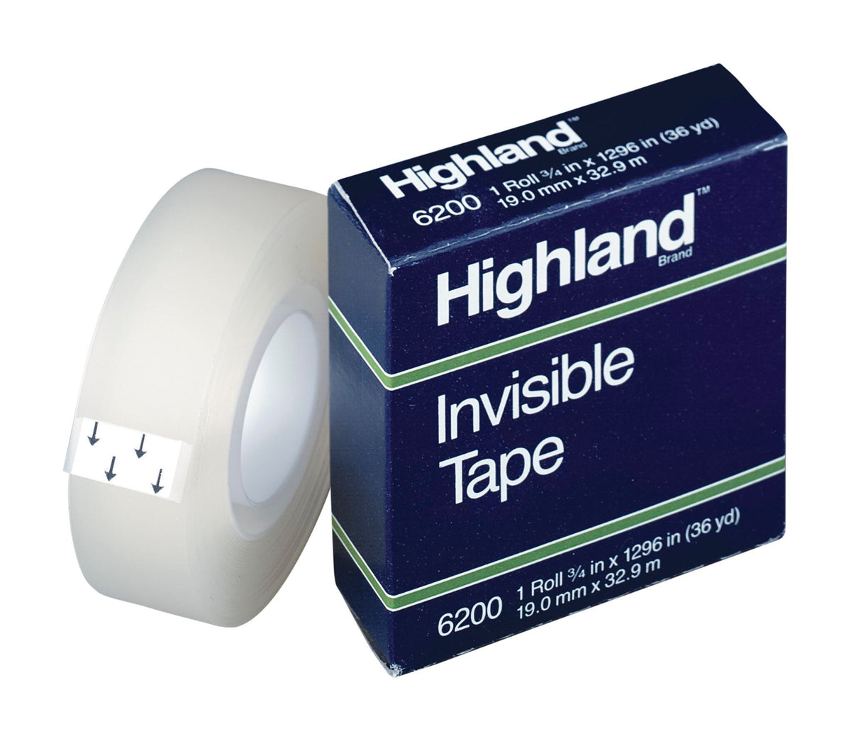 TAPE HIGHLAND INVISIBLE TAPE 0.50 INCH X 36 YDS PACK OF 12