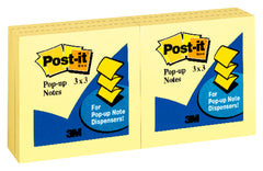 POST-IT NOTE POP-UP REFILL 3X3 CANARY YELLOW