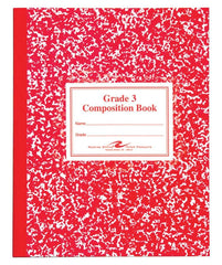 BOOK COMPOSITION 9.75X7.5 RED GRADE 3 50 SHTS