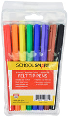 PEN ASST COLORS FINE FELT TIP SCHOOL SMART SET OF 8
