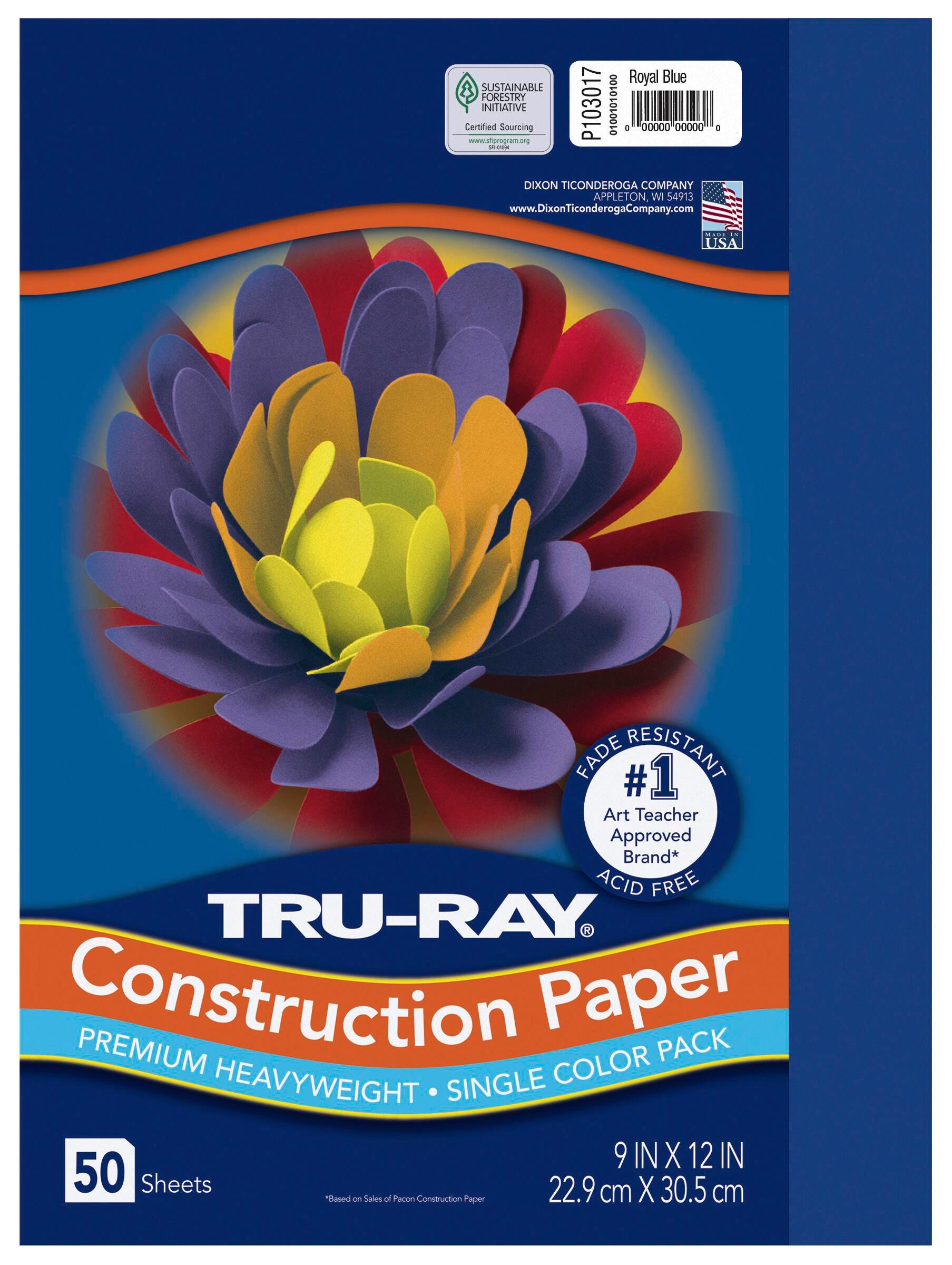 CONST PPR 9X12 ROYAL BLUE TRURAY 50 SHTS