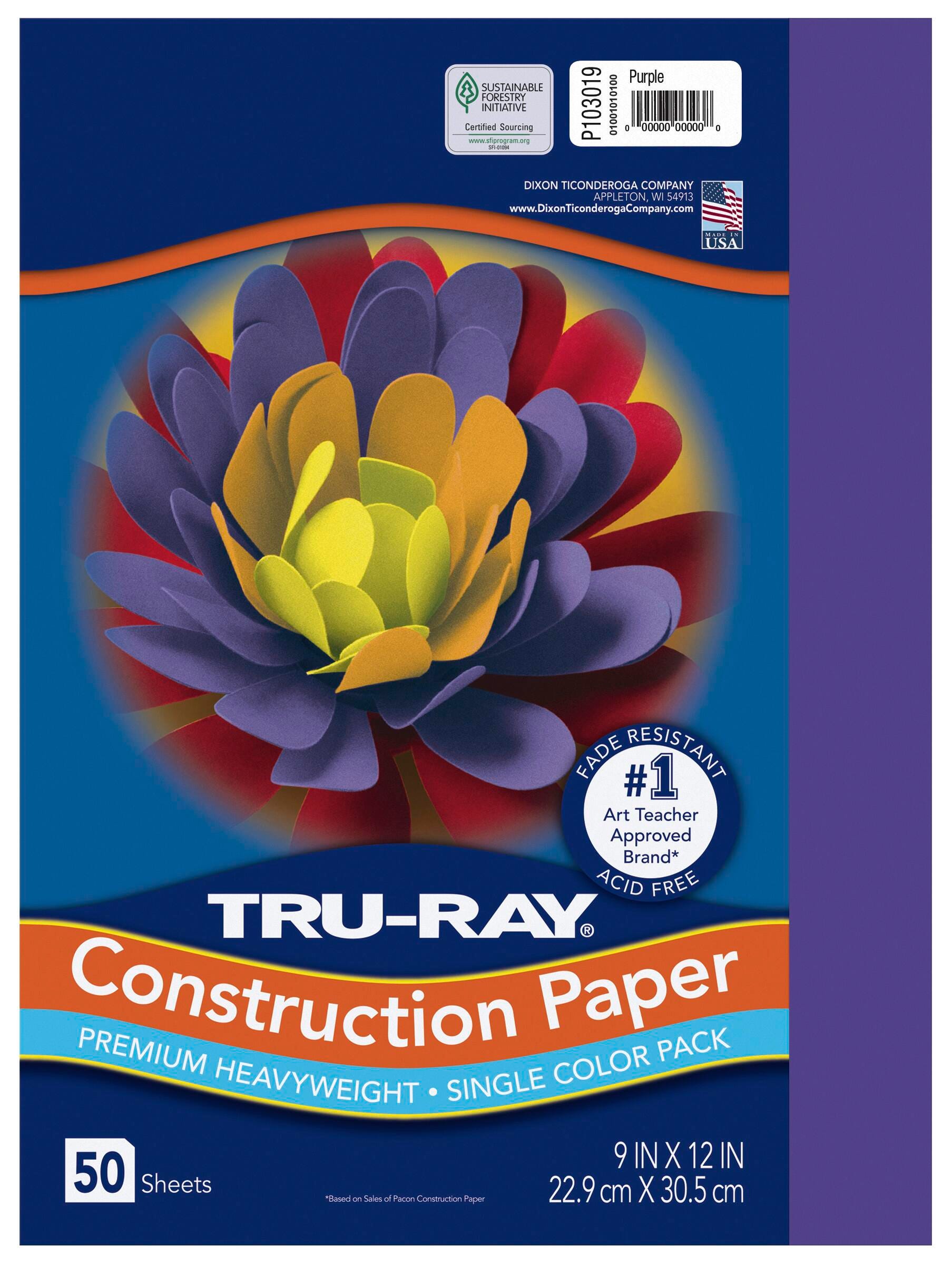 CONST PPR 9X12 PURPLE TRURAY 50 SHTS