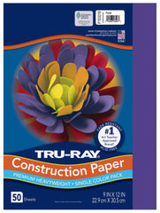 CONST PPR 9X12 PURPLE TRURAY 50 SHTS