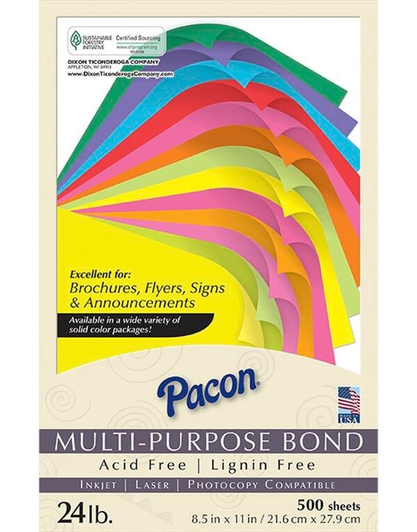MULTI-PURPOSE PAPER 8.5X11 PACK OF 500 LIME