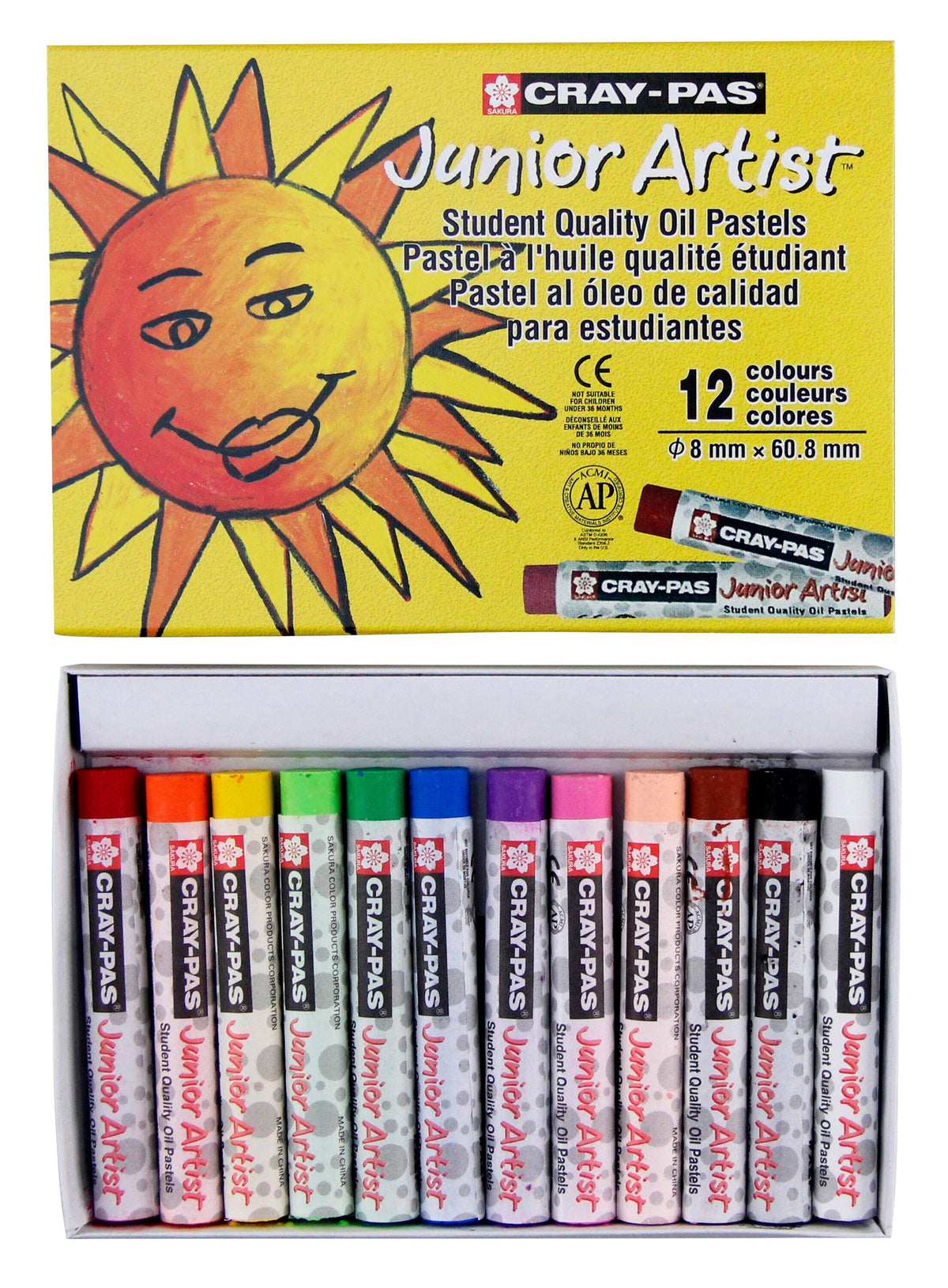 OIL PASTEL CRAY-PAS JUNIOR ARTIST ASST COLORS SET OF 12
