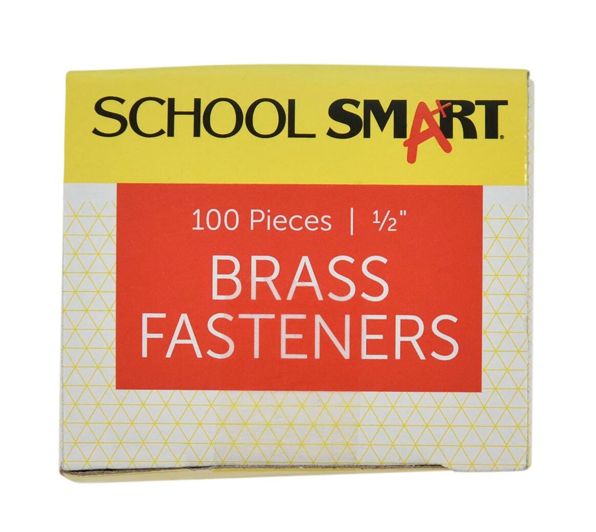 FASTENER 1/2 IN SIZE 2 BX/100 - SCHOOL SMART