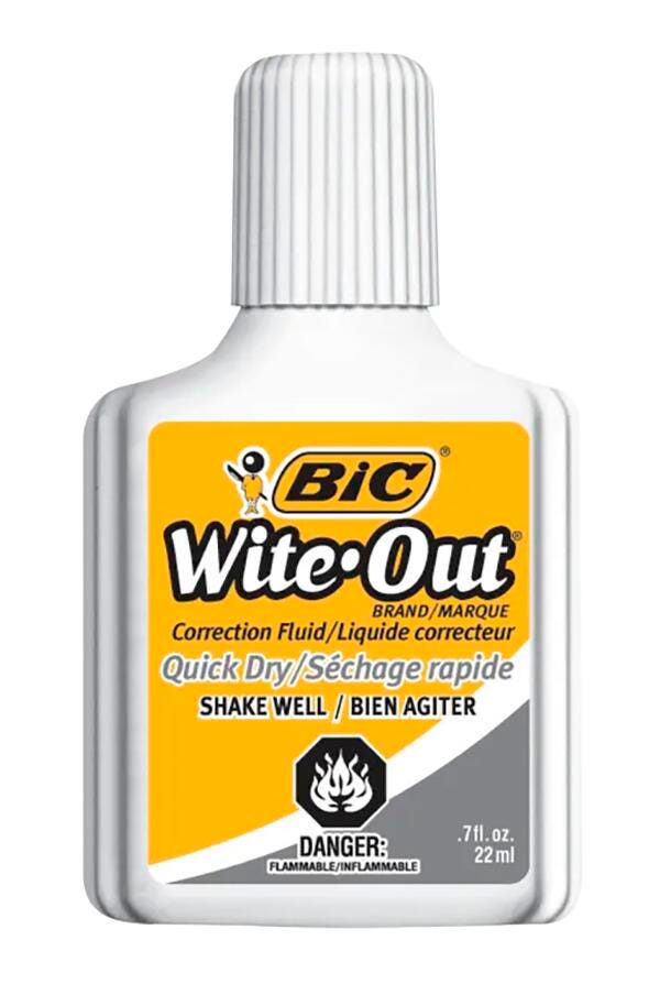 CORRECTION FLUID WITE-OUT CORRECTION FLUID QUICK DRY 20ML WHITE EACH
