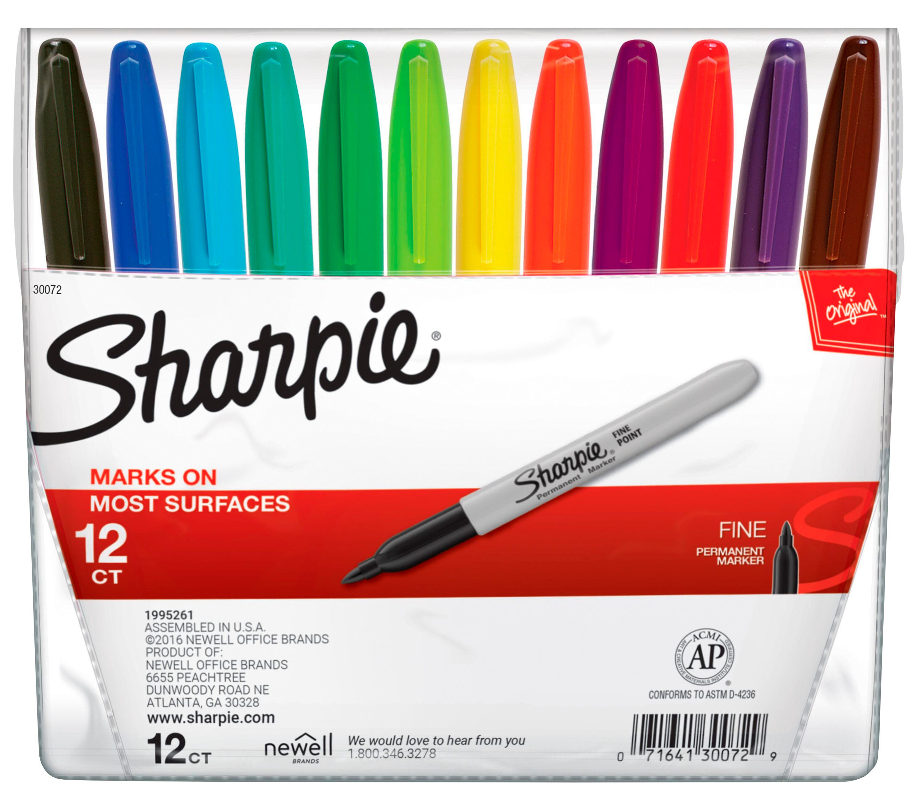 MARKER  PERMANENT FINE ASSORTED SAN30072 SET OF 12