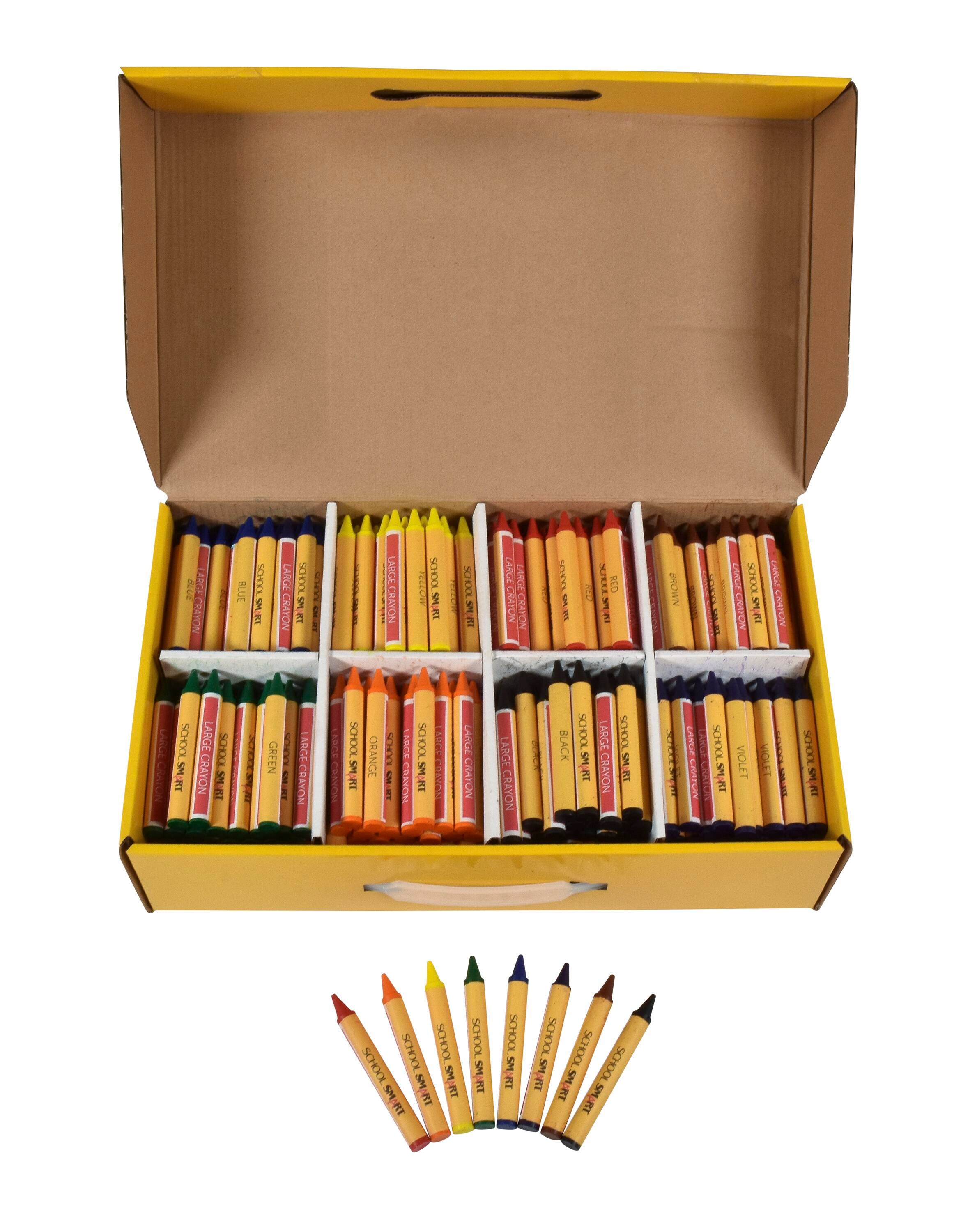 CRAYONS SCHOOL SMART LARGE ASST COLORS SET OF 400