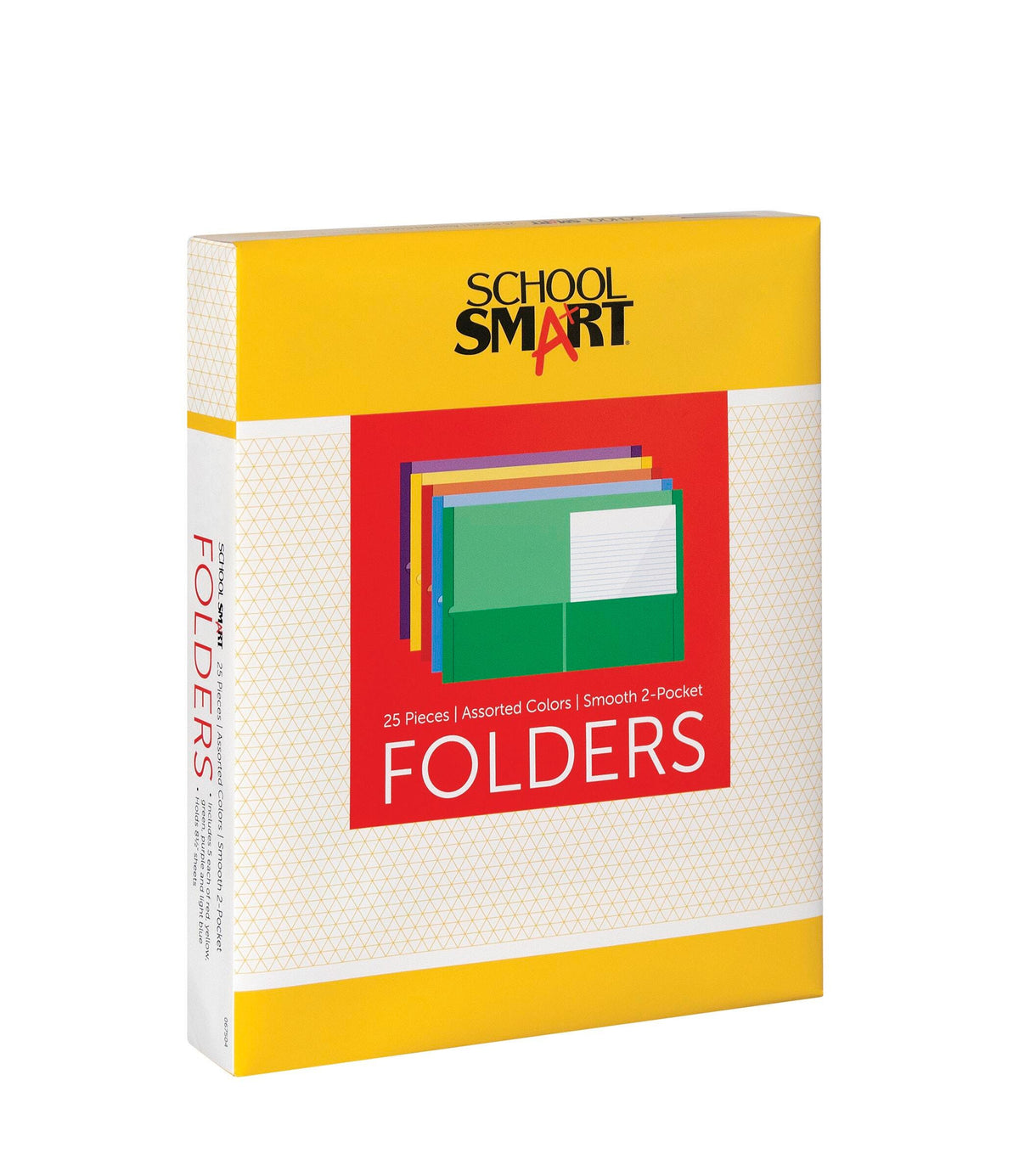 FOLDER 2-POCKET W/O FASTENERS SMOOTH ASST PACK OF 25 SCHOOL SMART