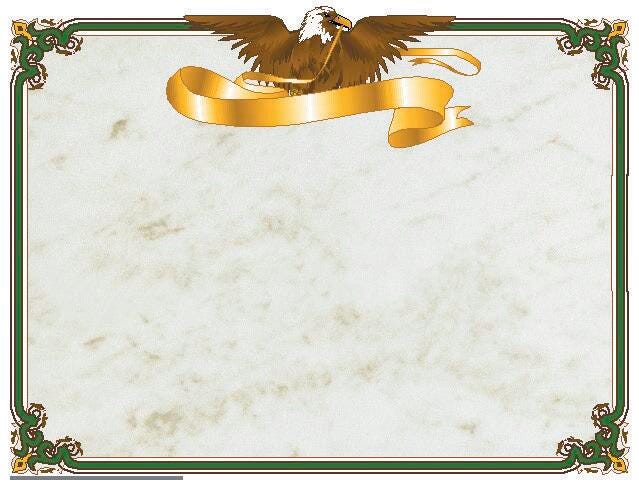 CERTIFICATES BLANK 8 1/2X11 EAGLE SET OF 50