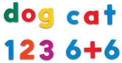 MAGNETS LETTERS AND NUMBERS MULTI COLOR SET OF 214