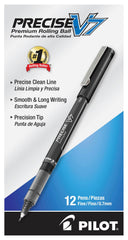 PEN PRECISE V7 STICK ROLLERBALL BLACK PACK OF 12