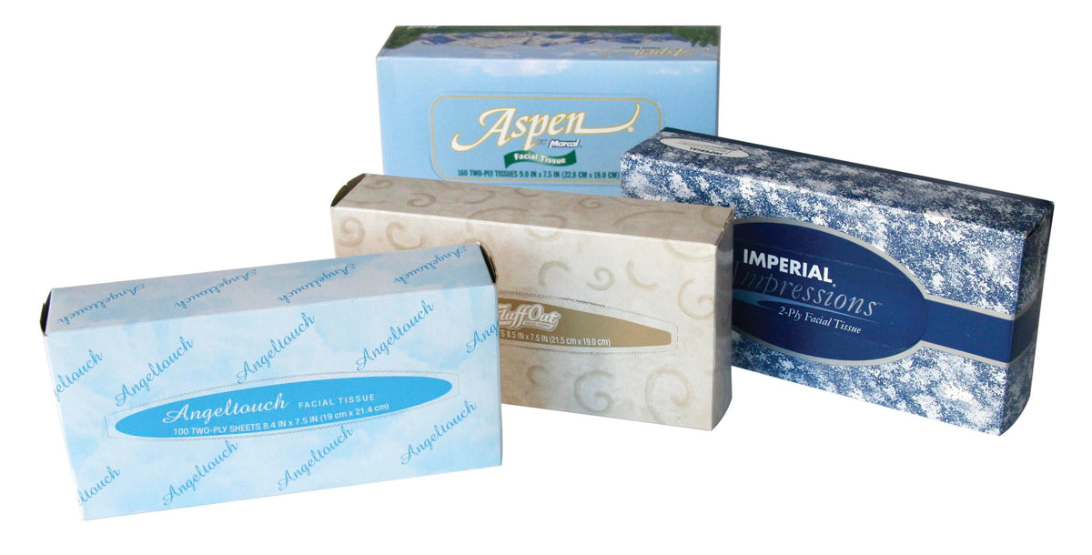 FACIAL TISSUE 2 PLY-ECONOMY 100 SHT BX - 30-CS