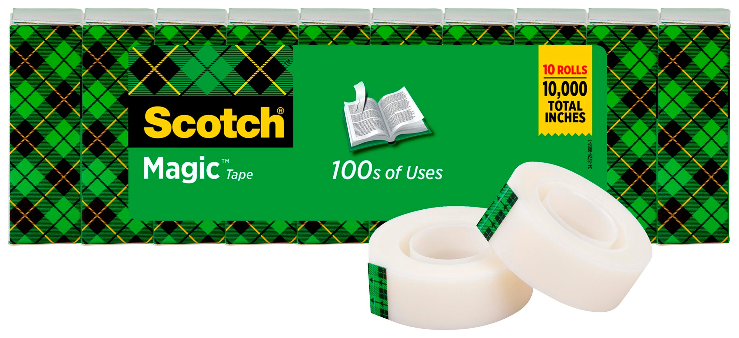 TAPE SCOTCH 810 MAGIC VALUE 0.75 IN X 1000 IN PACK OF 10