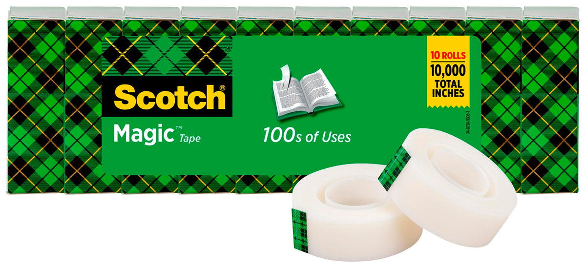 TAPE SCOTCH 810 MAGIC VALUE 0.75 IN X 1000 IN PACK OF 10