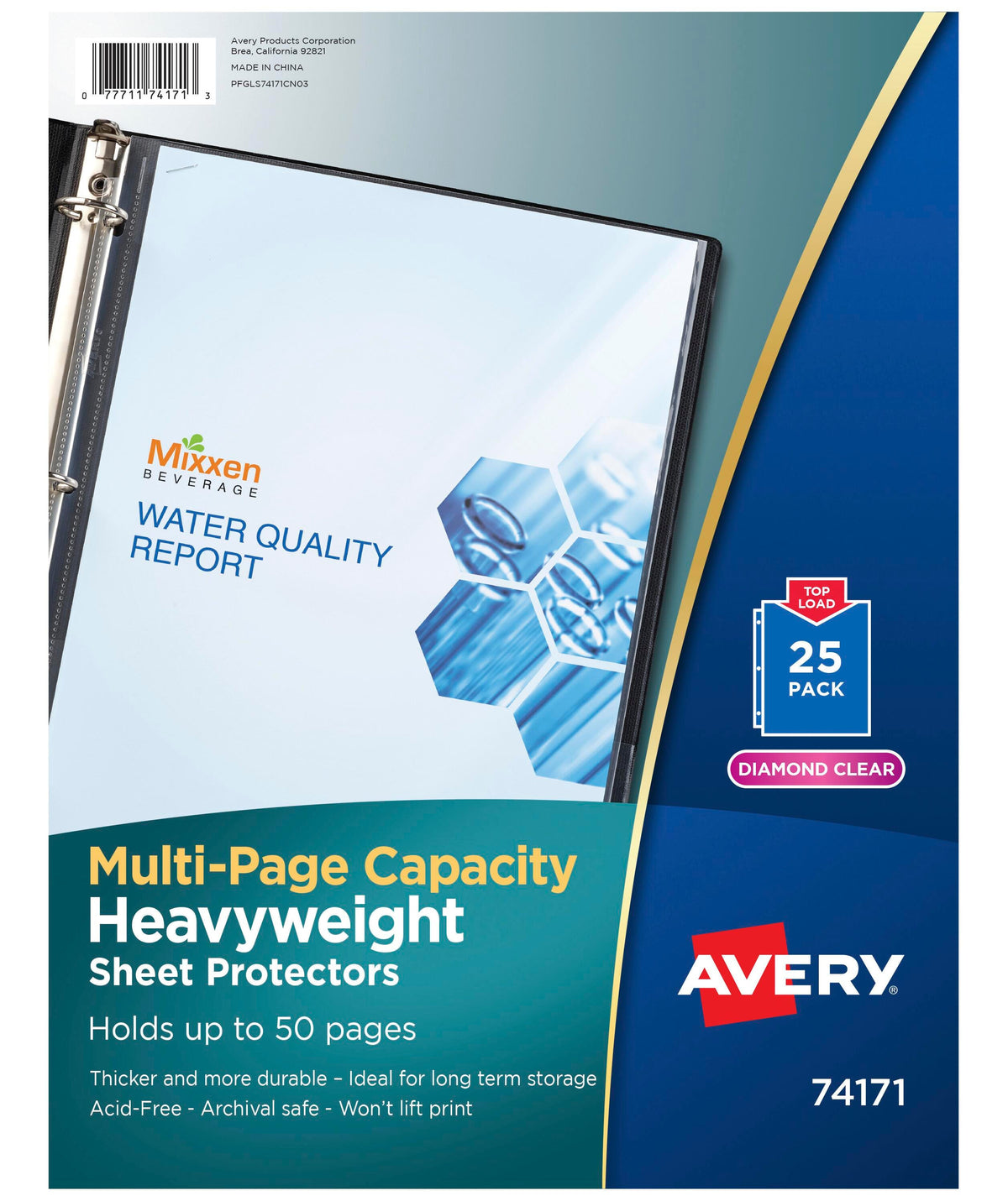 SHEET PROTECTOR MULTI-PAGE 8.5X11 IN CLEAR PK OF 25 AVE74171