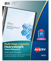 SHEET PROTECTOR MULTI-PAGE 8.5X11 IN CLEAR PK OF 25 AVE74171