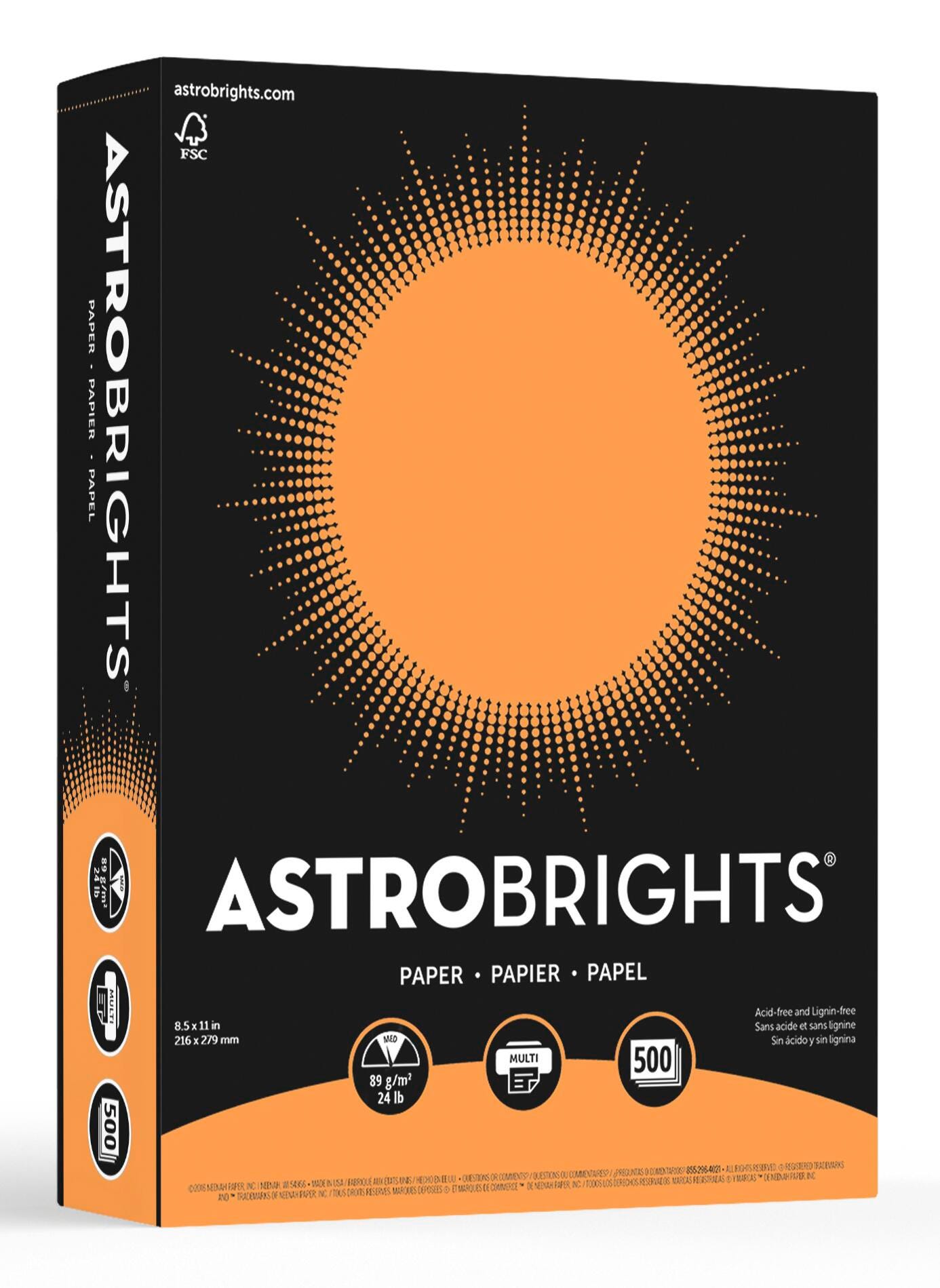 PAPER COPIER 8.5X11 24 LB COSMIC ORANGE ASTROBRIGHT REAM