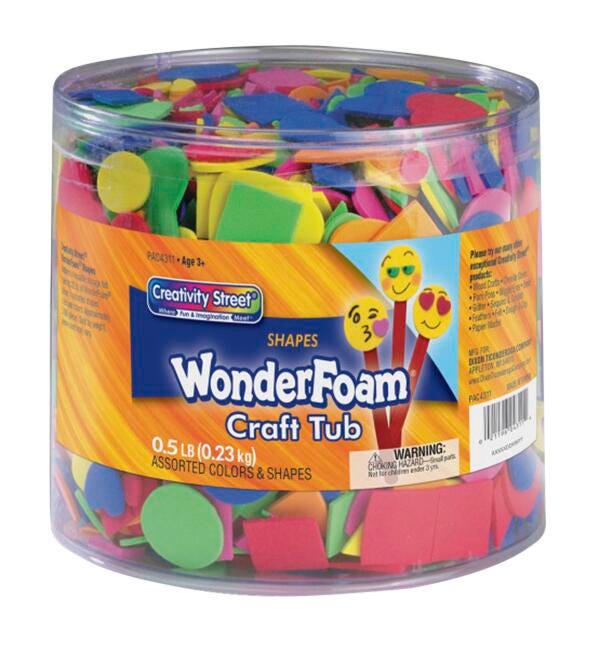 WONDERFOAM SHAPES ASSORTED SIZES 1/2 LB TUB