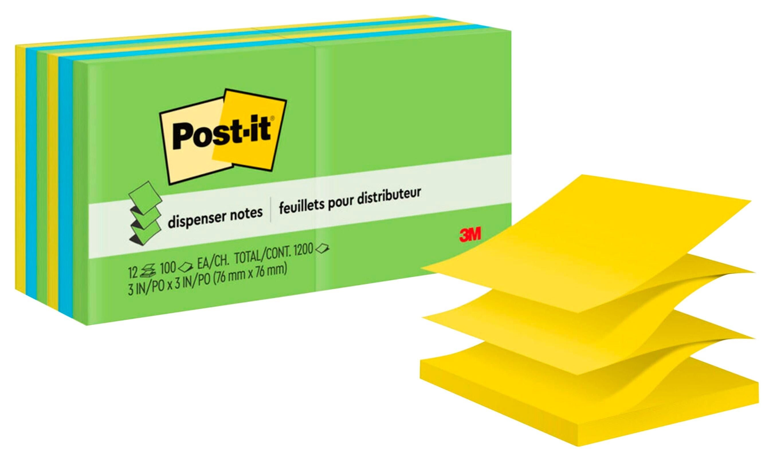 REFILL POP-UP STICKY PAD 3X3 AST ULTRA MMMR33012AU PK OF 12