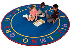 CARPETS FOR KIDS - PREMIUM ALPHA - ROUND - 6 FT - BLUE COLOR