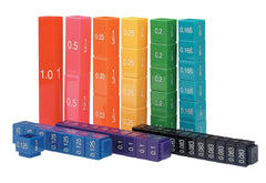 EQUIVALENCY CUBES FRACTION TOWER CUBES SET OF 51