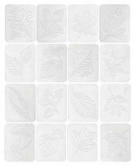RUBBING PLATES LEAF SET OF 16