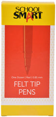 PEN RED FELT TIP FINE SCHOOL SMART PK/12