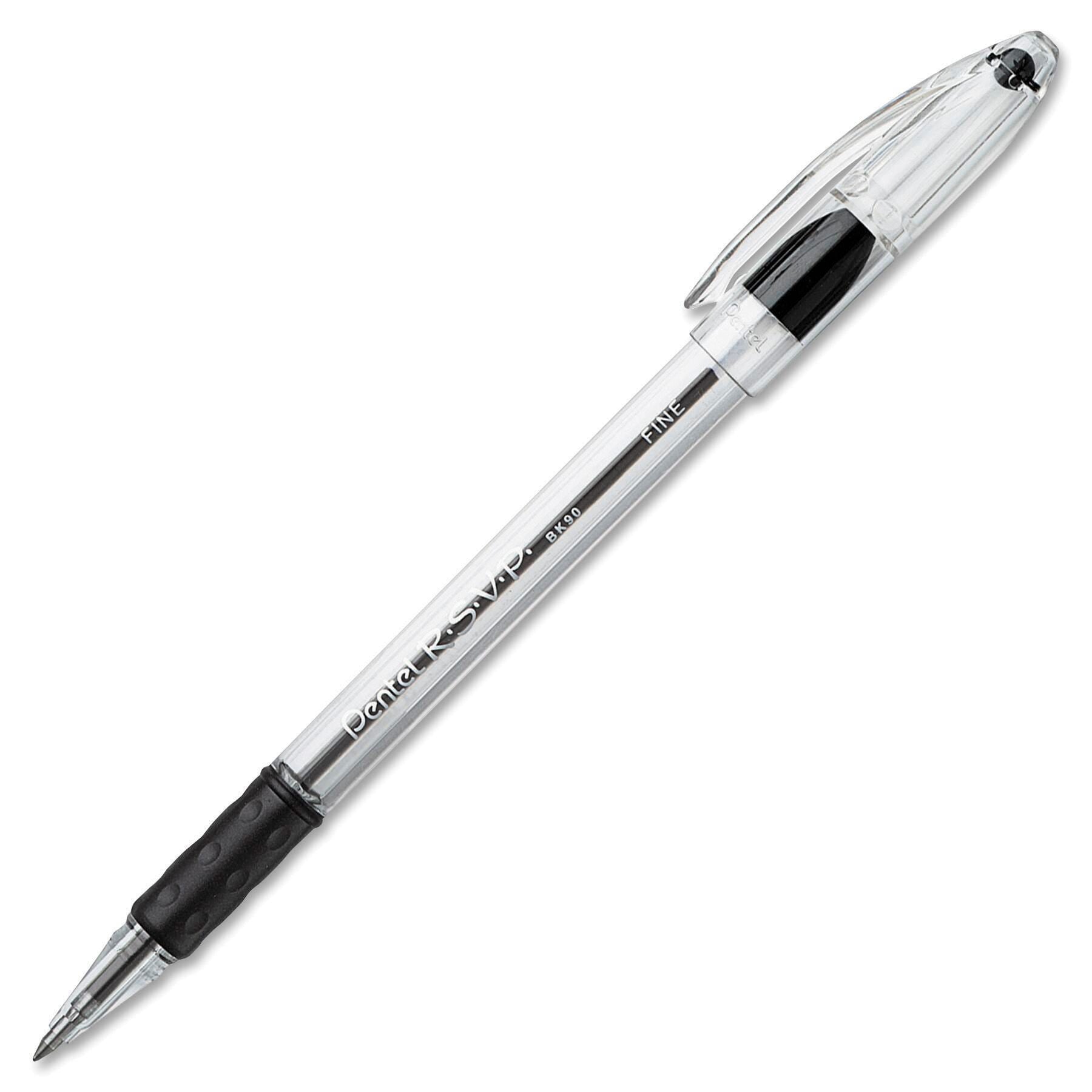 PEN BALLPOINT R.S.V.P BLACK FINE PK OF12